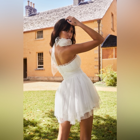 SELFIE LESLIE NWT FAYETTE STRAPLESS MESH MINI DRESS - Picture 9 of 12